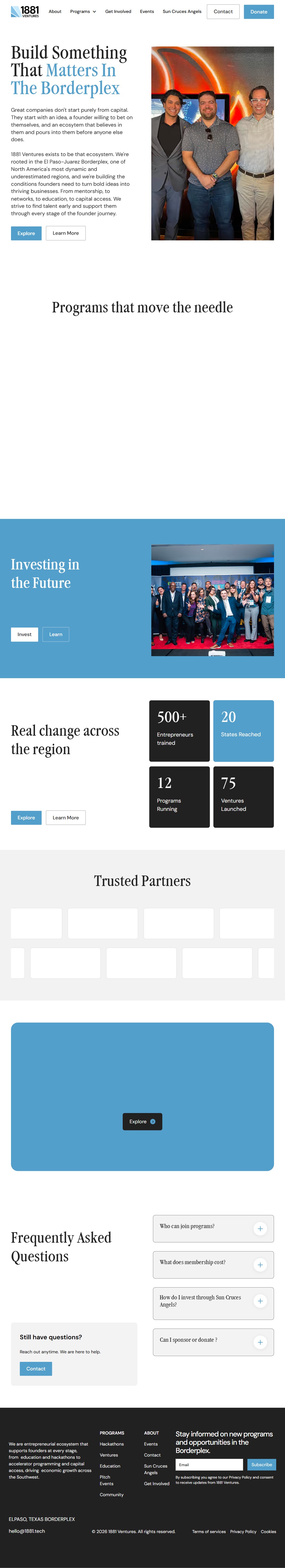 1881 Ventures site preview
